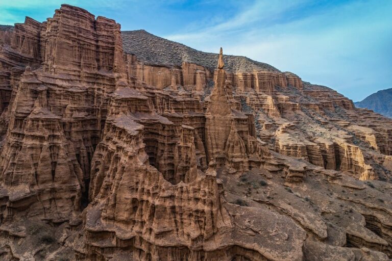 Осенний вид с дрона на каньон Кок-Мойнок